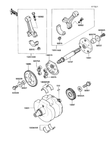 VN750 Коленвал