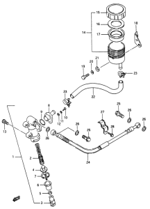 RG250 Задний тормозной цилиндр
