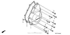 CBR1100XX Крышка картера левая