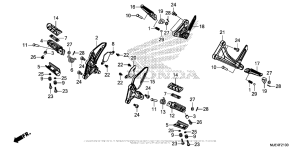 CBR650F Подножки