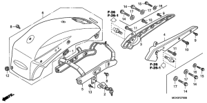 VTX1800C Rear fender / grab rail