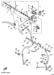 TDM850 Главный тормозной цилиндр