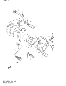 DR125 Передний суппорт