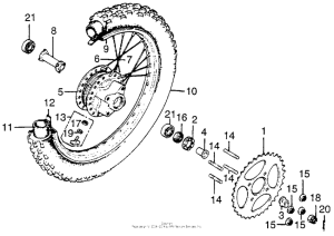 CR125 Переднее колесо