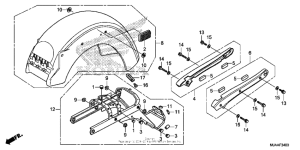VT750CS (ABS) Rear fender (1)
