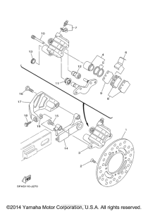 YZ85F Задний суппорт