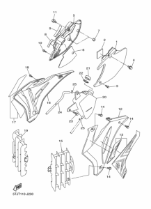 WR450F Боковая крышка