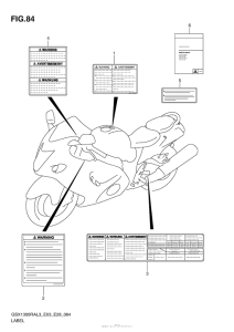 GSX1300R (ABS) Label (Gsx1300Ral3 E28)