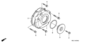 CB1000F Крышка картера левая