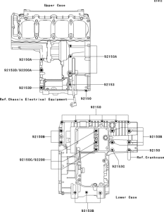 ZX1200 Болты крепления картера