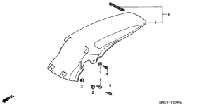 CR500R Заднее крыло