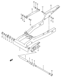 GSX600 Маятник задний