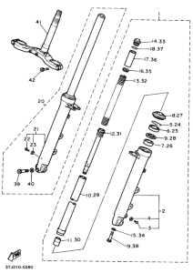 FZR400RR ﾌﾛﾝﾄﾌｵｰｸ 1
