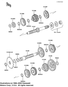 KX125 Трансмиссия