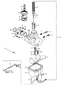 CB175 Cb / cl175right carburetor