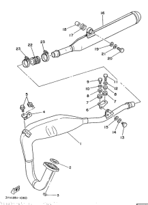 DT125MX Выхлопная система
