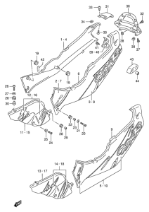 GSX-R1100 Обтекатель задний