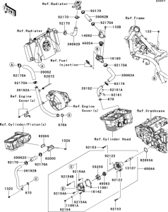EX300 Патрубки охлаждения