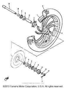 XJ650H Переднее колесо