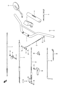 TS50 Handelbar - control cable
