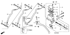 FES150 Rr. brake master cylinder