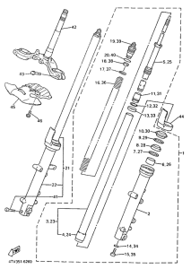 YZF600R Передняя вилка