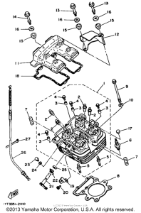 XT350B Головка цилиндров
