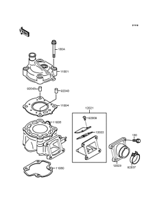 KX60 Цилиндр и головка цилиндров