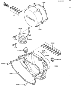 KX500 Крышки двигателя