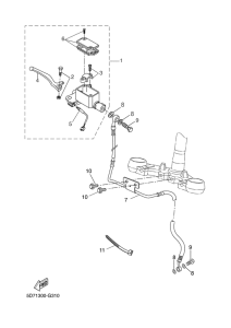 YZF-R125 Главный тормозной цилиндр
