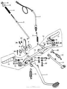 CT70 Brake pedal + side stand + step
