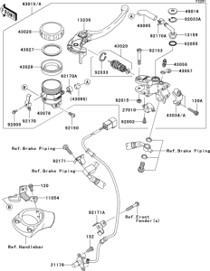 ZX1400 Главный тормозной цилиндр