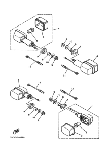 R1-Z Rear flasher light assy