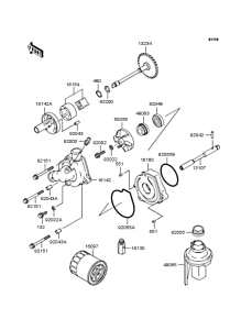 ZX636 Масляный насос и фильтр