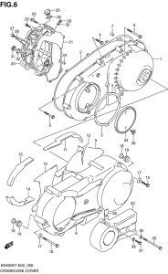 AN400 (ABS) Crankcase cover ass`y  (v