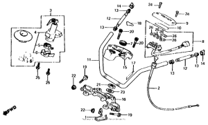 CB650 Handlebar + top bridge