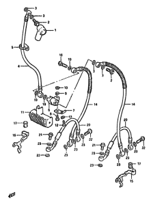 GS550 Передние тормозные трубки