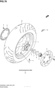 AN400Z (ABS) Rear Wheel (An400Al4 E33)