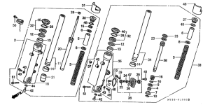 ST1100 Вилка передней оси
