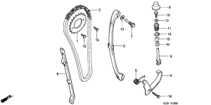 TL125 Цепь грм / натяжное устройство