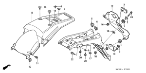 XR250R Заднее крыло