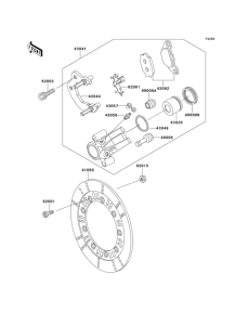 KL250 Передний тормоз