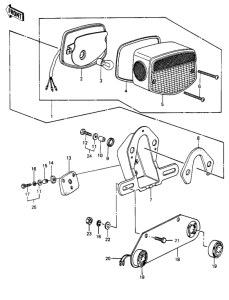 KZ1000 Taillight unit ass`y