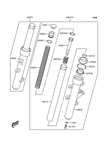 SC150 Передняя вилка
