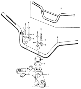CL100 Handlebar + fork top bridge