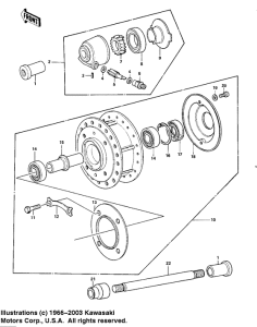 KZ900 Передняя втулка
