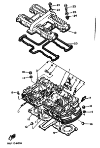 FZ600 FZ600U Головка цилиндров