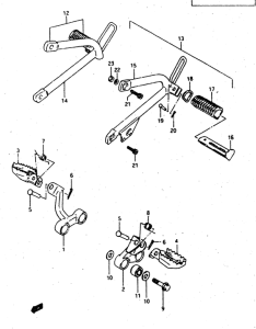 DR500 Подножки