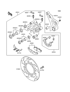 ZR750 Задний тормоз
