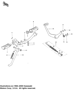 MC1 Footrests / stand  / brake pedal